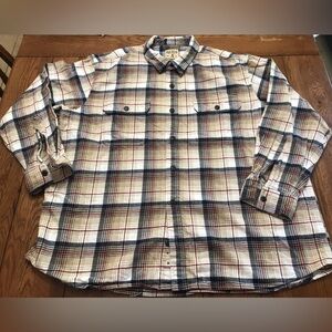 Men's High Quality Flannel Plaid Shirt 3X Red Head Brand